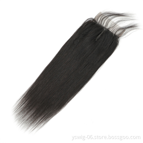 2021 Hot Sale Brazilian 100% human hair lace closure 4x1 straight lace closure for women frontal closure hair